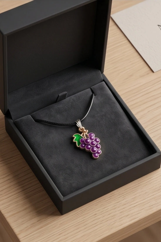 Luscious Purple Grape Cluster Pendant
