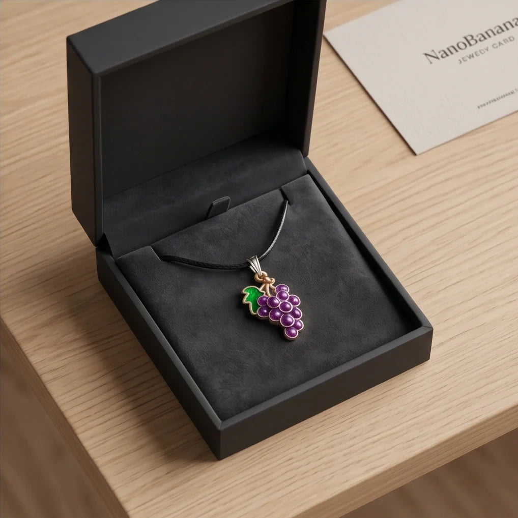 Luscious Purple Grape Cluster Pendant
