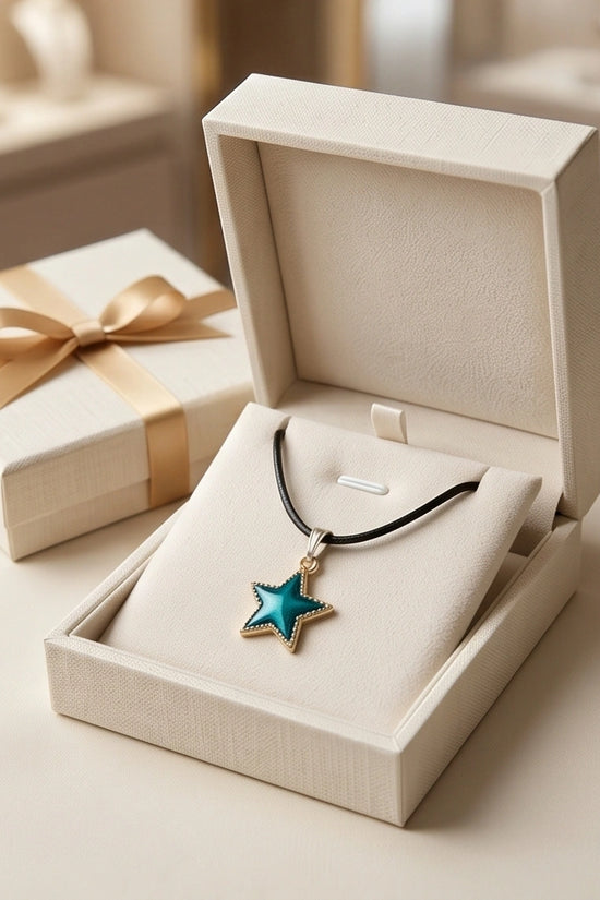 Teal Shimmer Star Pendant