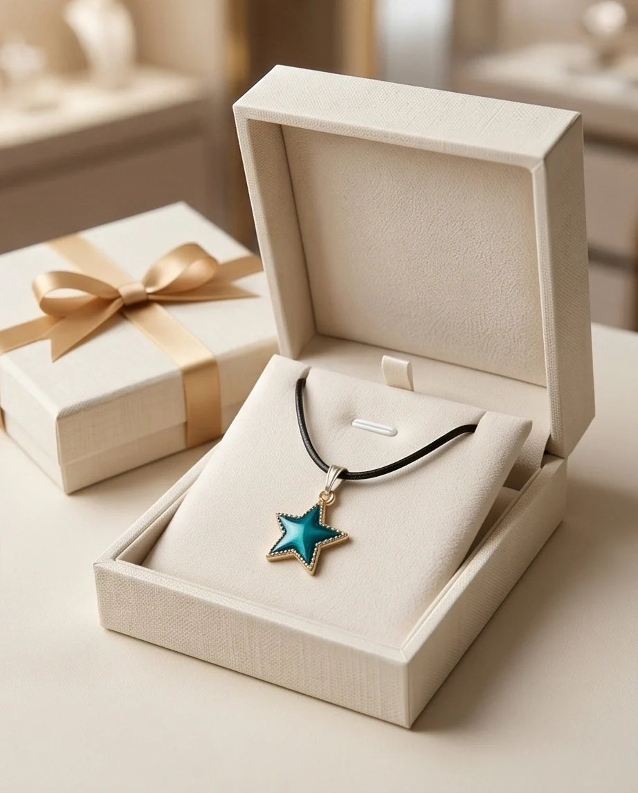 Teal Shimmer Star Pendant