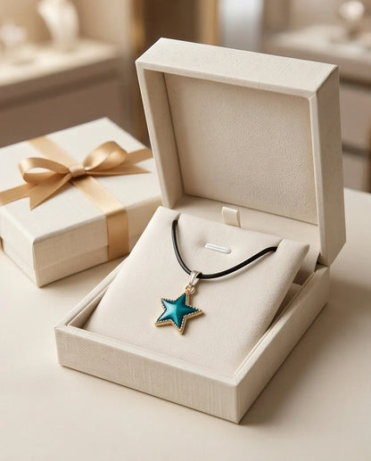 Teal Shimmer Star Pendant