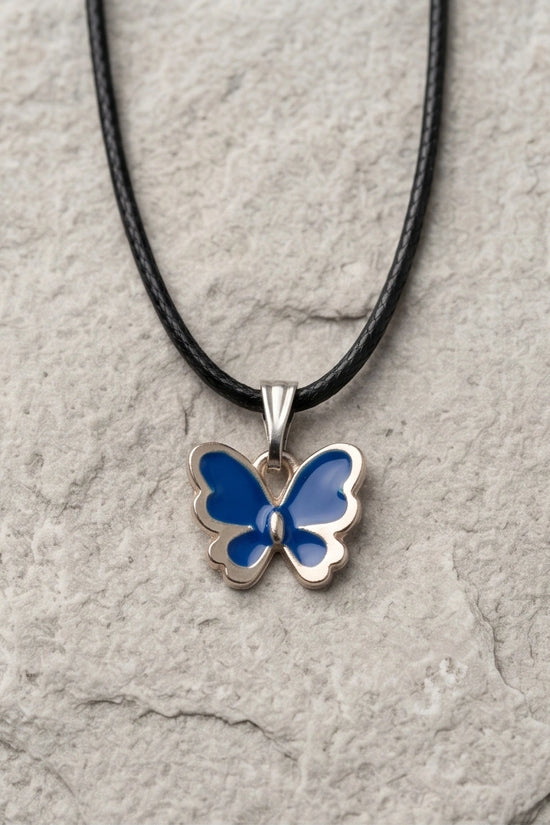 Midnight Blue Butterfly Pendant