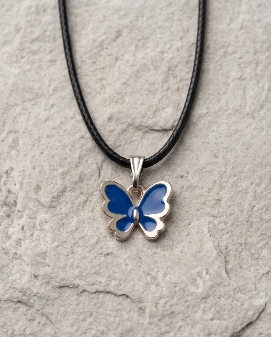Midnight Blue Butterfly Pendant