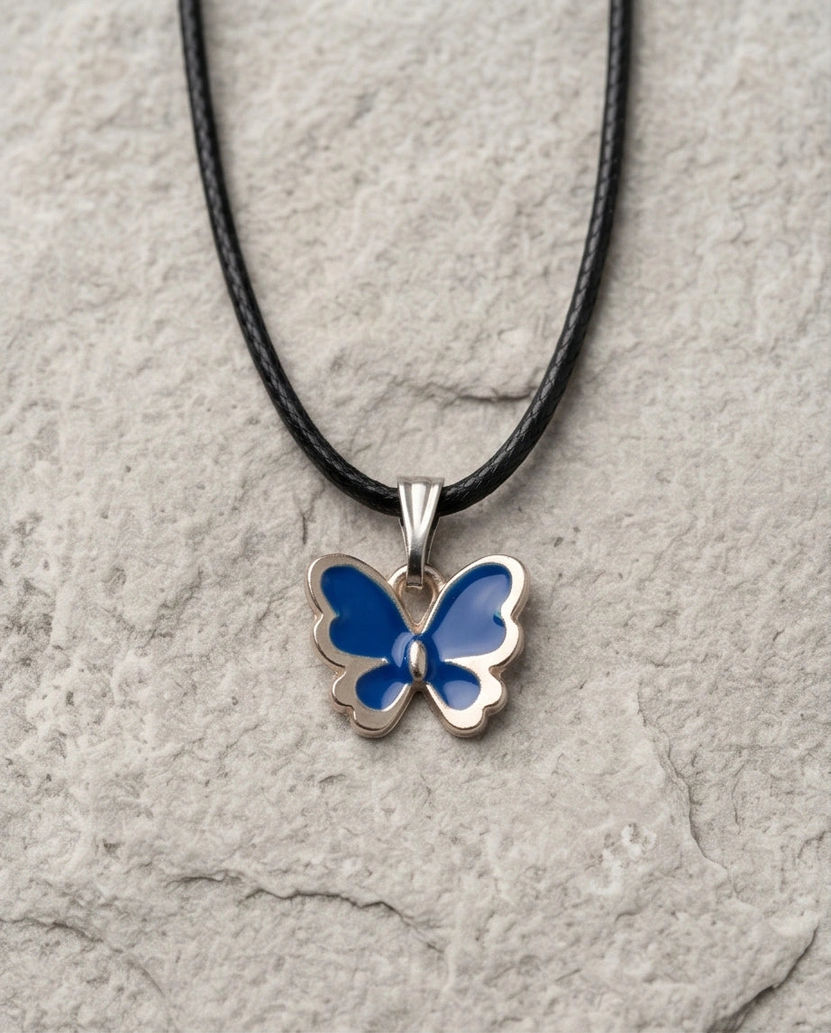 Midnight Blue Butterfly Pendant
