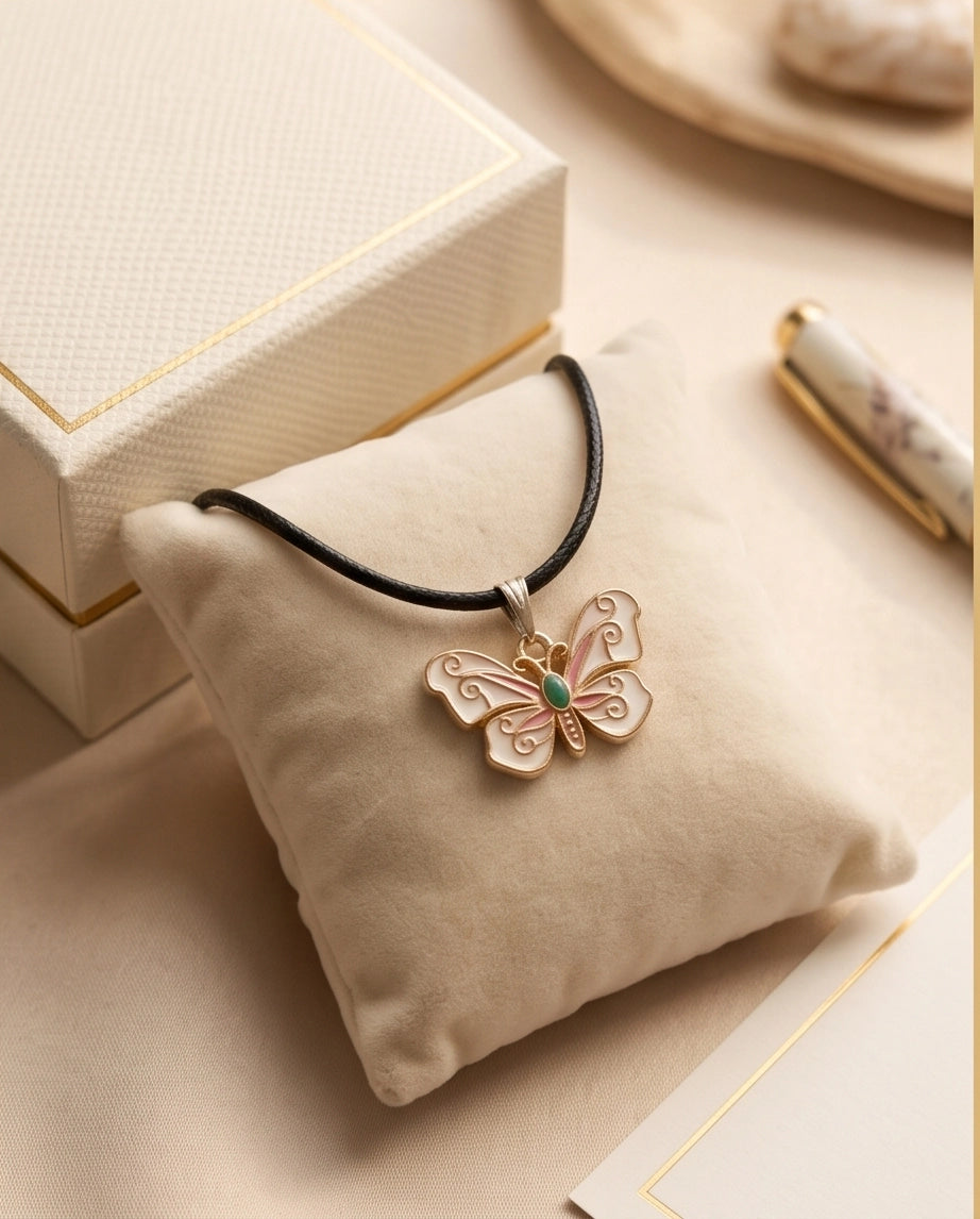 Enchanted Butterfly Gemstone Pendant