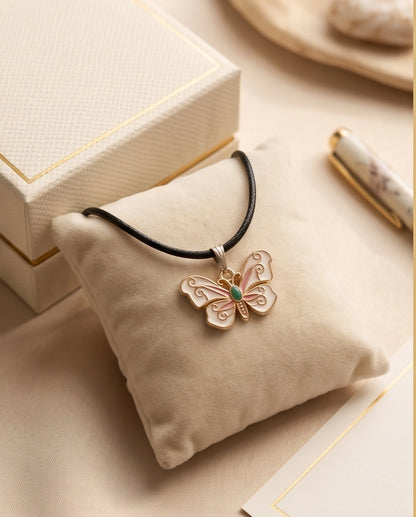 Enchanted Butterfly Gemstone Pendant