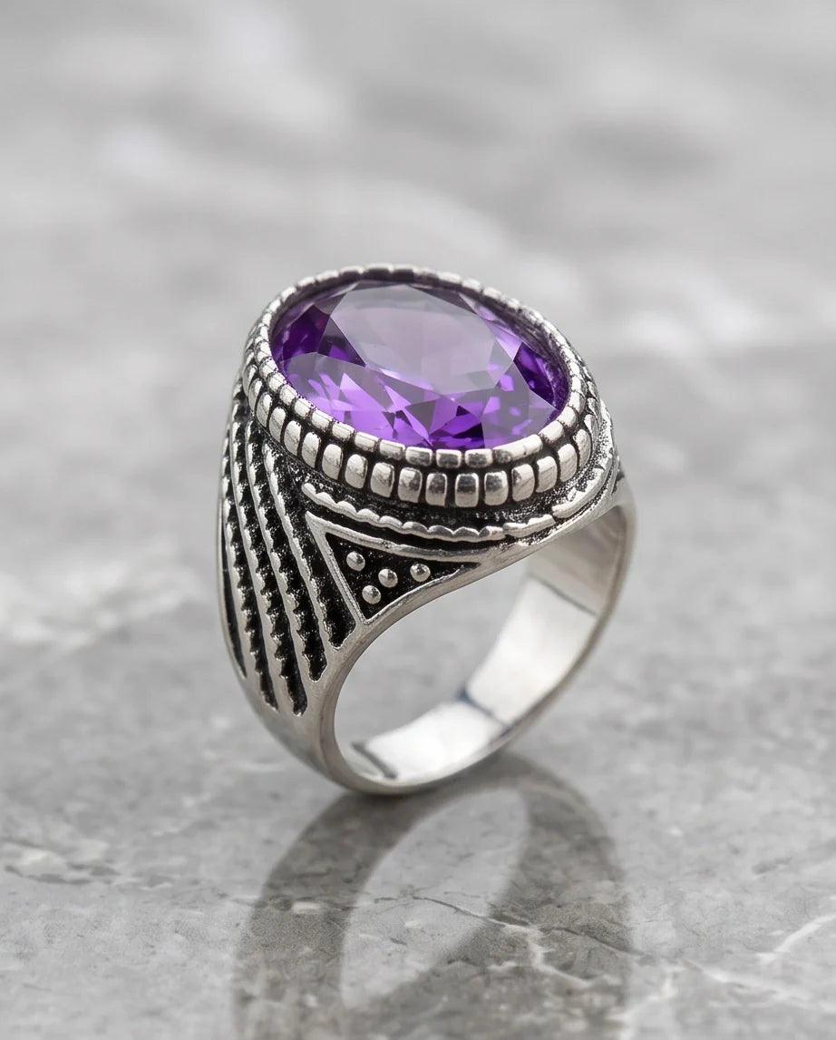 Imperial Amethyst Sovereign Signet Ring