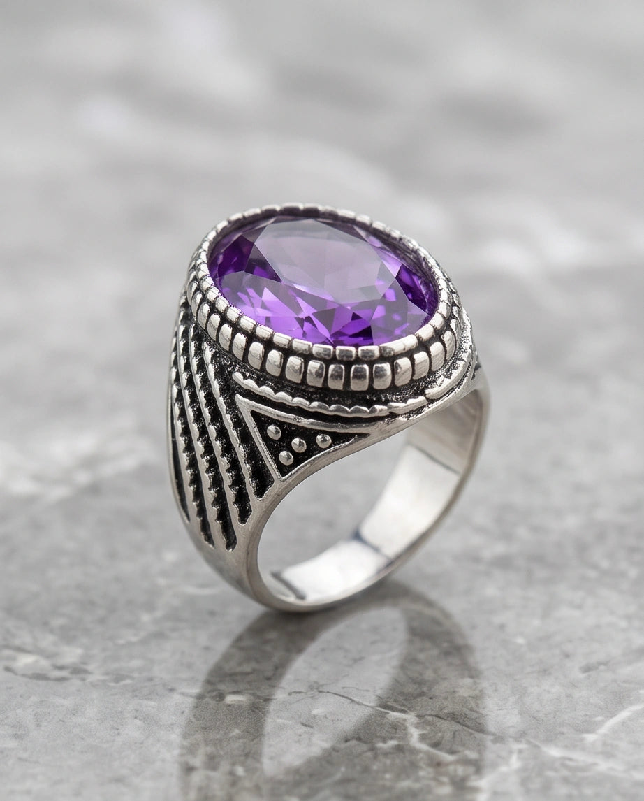 Imperial Amethyst Sovereign Signet Ring