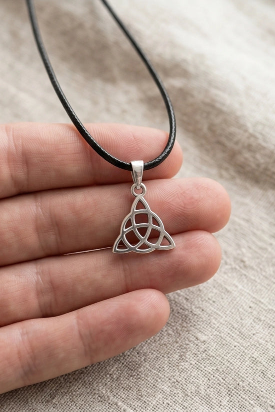 Silver Celtic Triquetra Knot Necklace