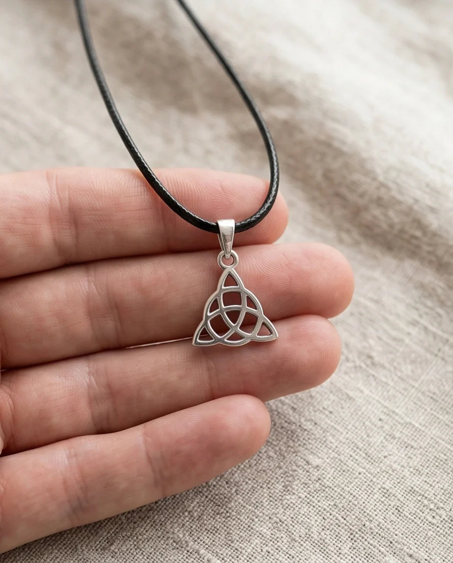 Silver Celtic Triquetra Knot Necklace