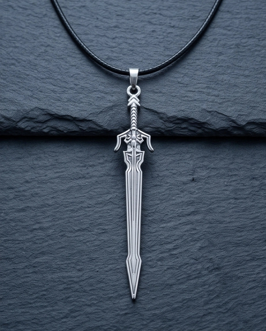 Silver Mythic Broadsword Pendant