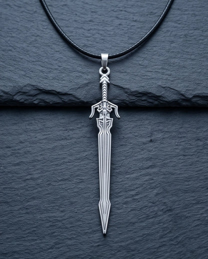 Silver Mythic Broadsword Pendant