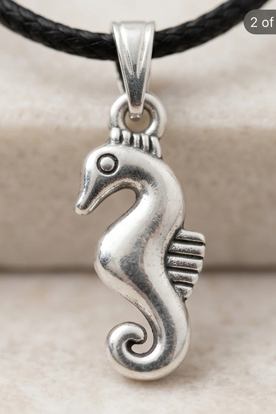 Silver Seahorse Pendant Necklace