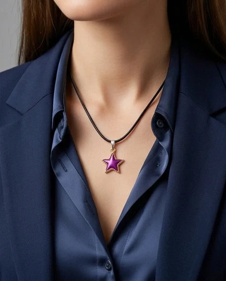 Radiant Purple Star Pendant
