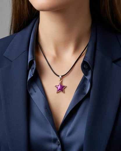Radiant Purple Star Pendant