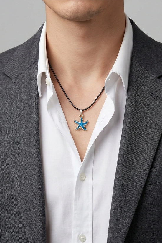 Ocean Blue Starfish Pendant