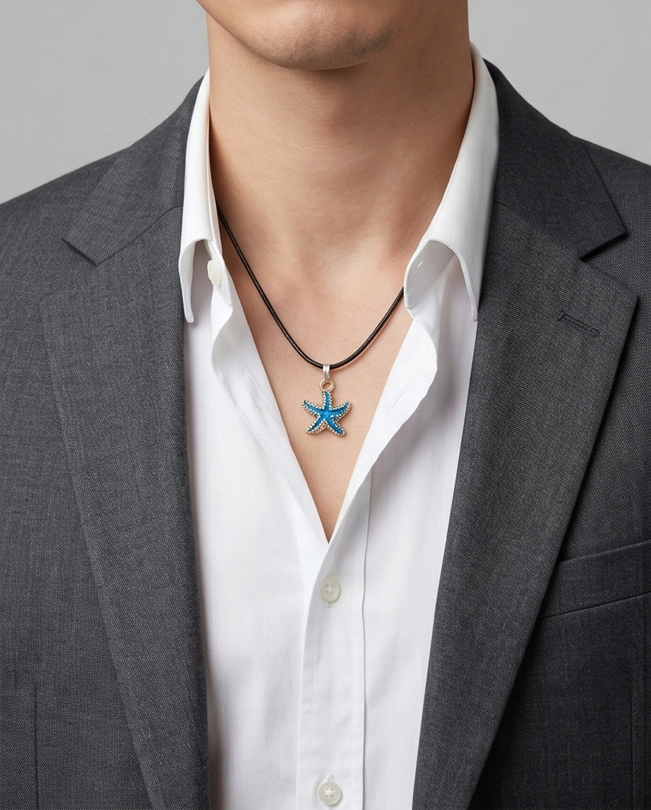 Ocean Blue Starfish Pendant