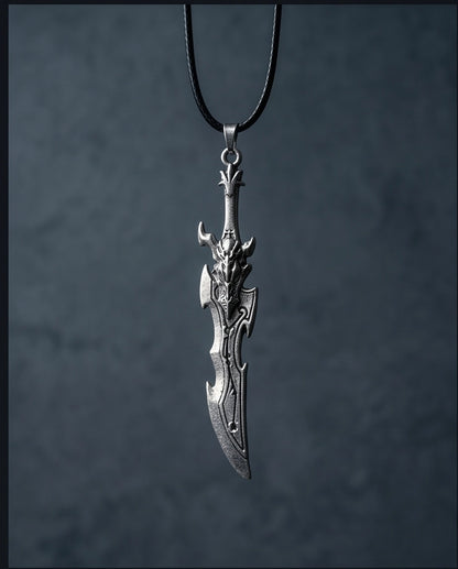 Dragon Skull Fantasy Blade Pendant