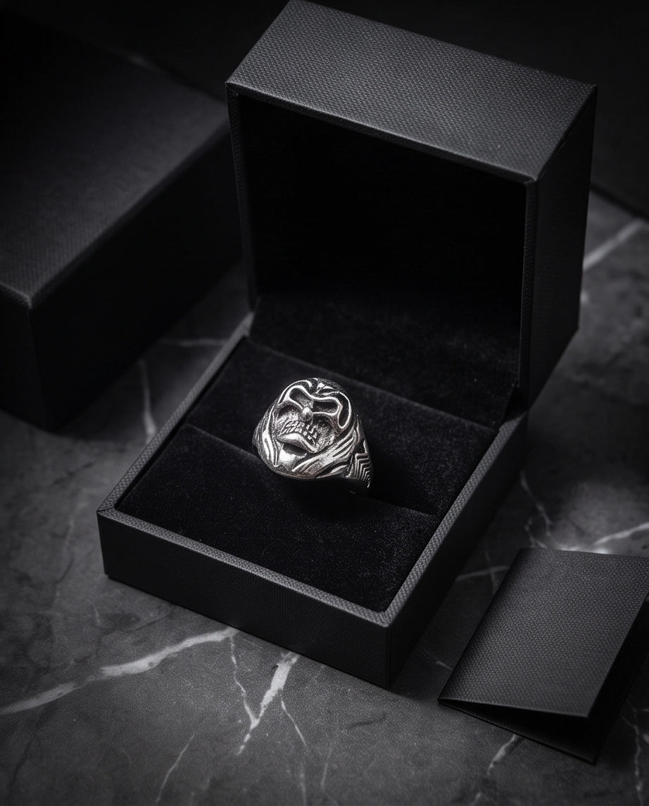 Hooded Reaper Sculpted Signet Ring