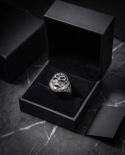 Hooded Reaper Sculpted Signet Ring
