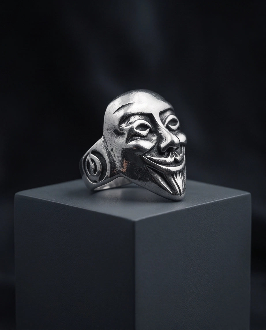 Guy Fawkes Mask Sculpted Ring