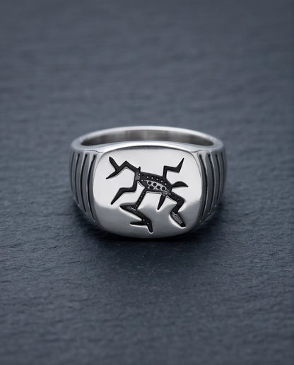 Tribal Glyph Signet Ring