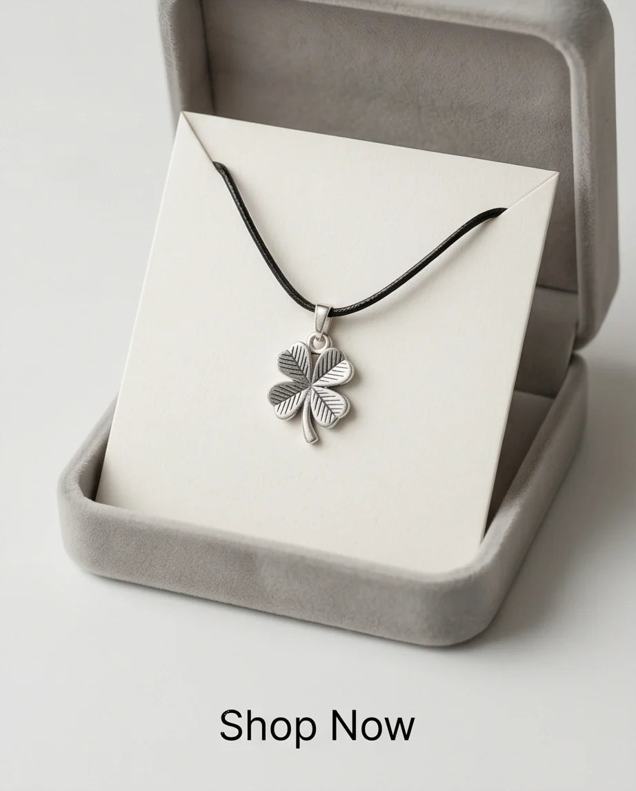 Silver Four-Leaf Clover Necklace