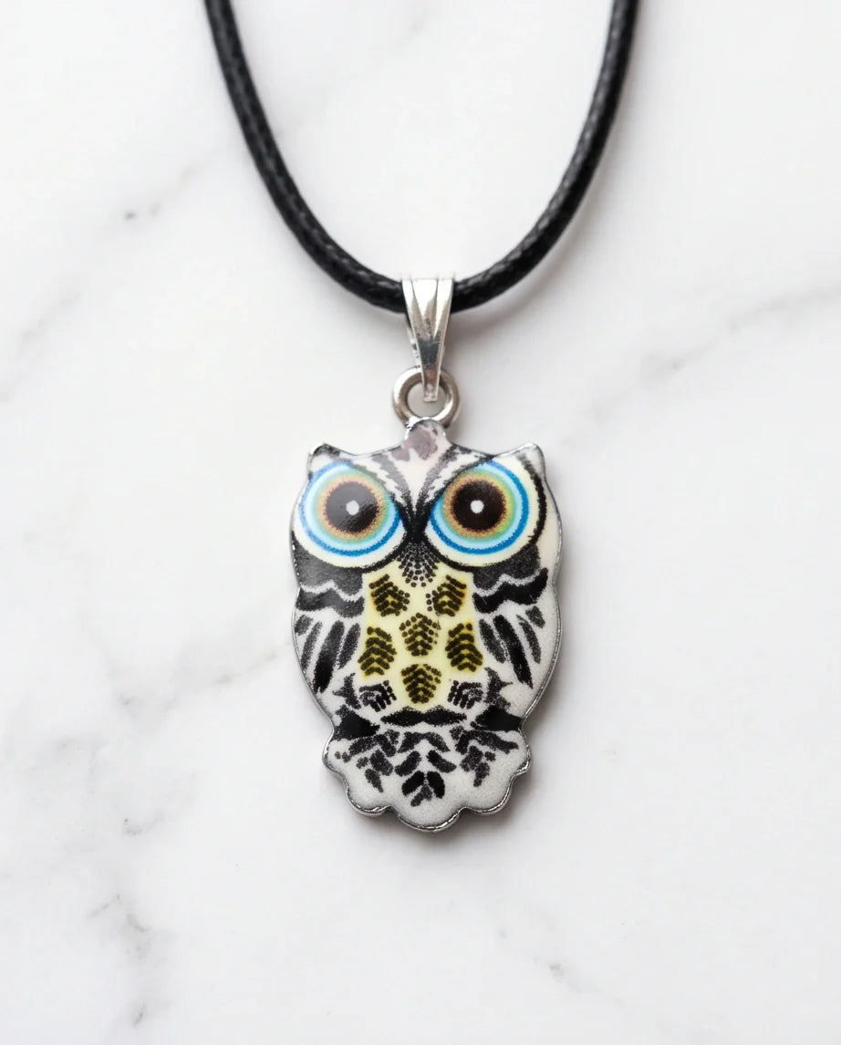 The Monochrome Owl Pendant