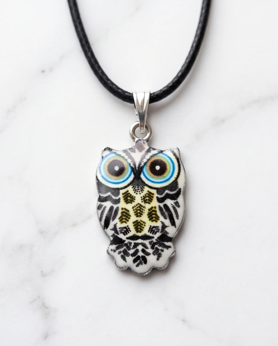 The Monochrome Owl Pendant