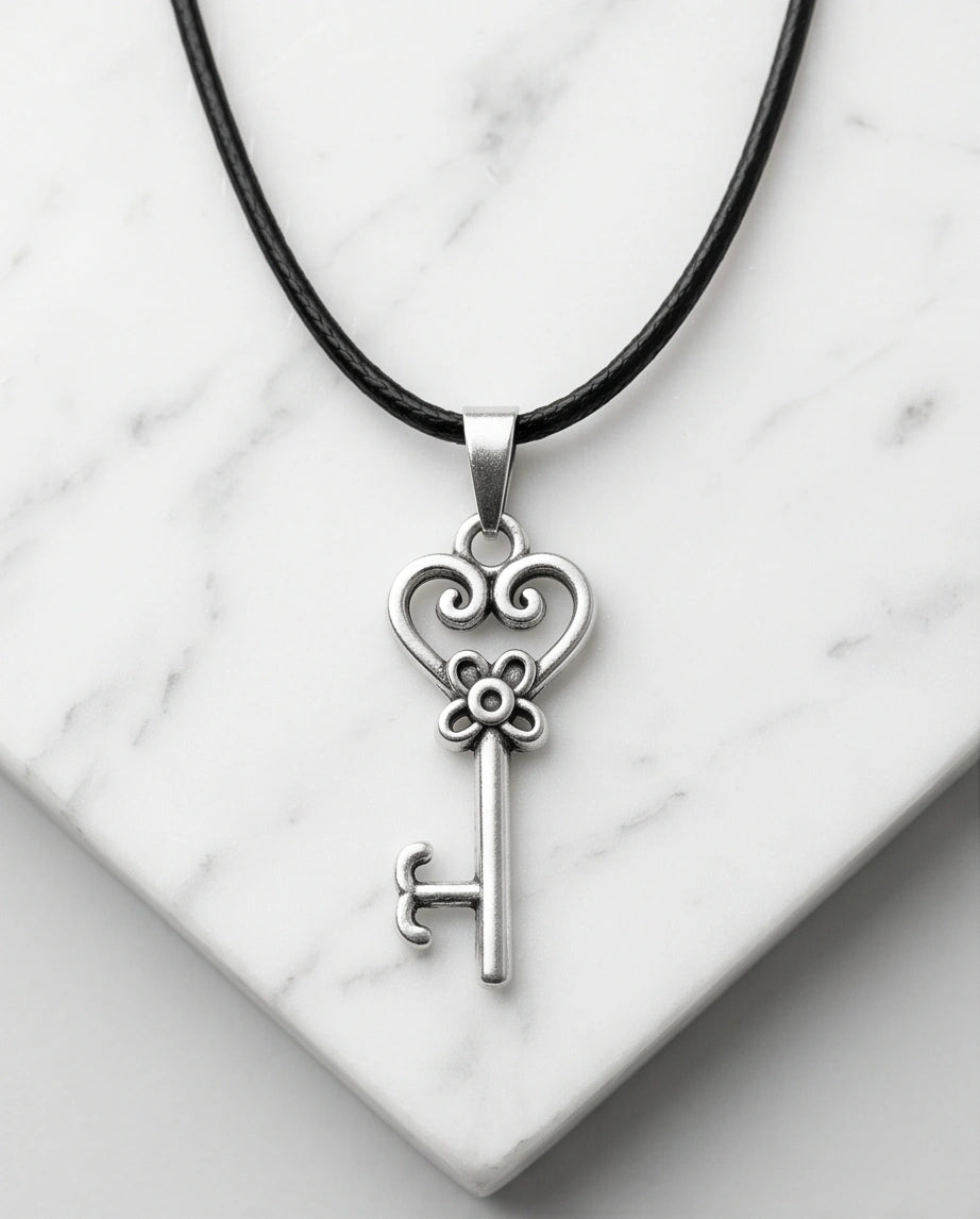 The Secret Garden Heart Key Necklace