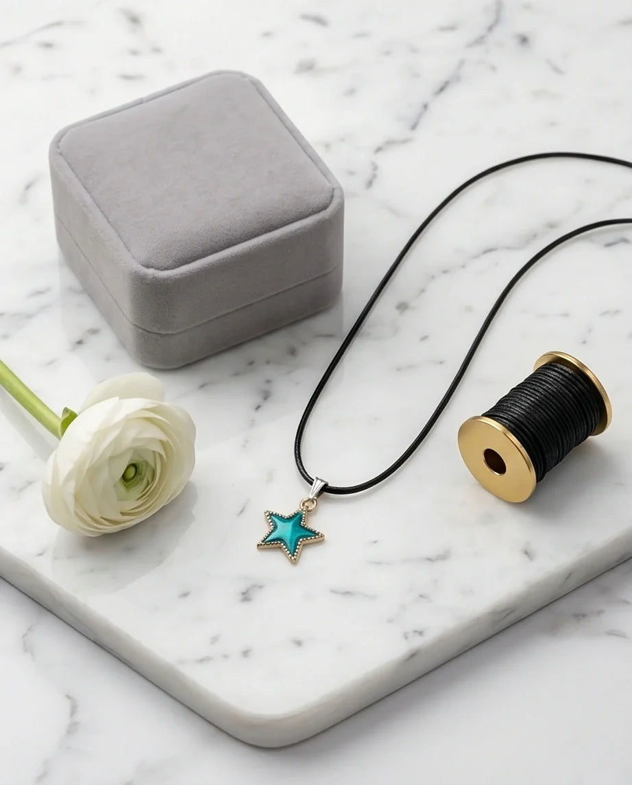 Teal Shimmer Star Pendant