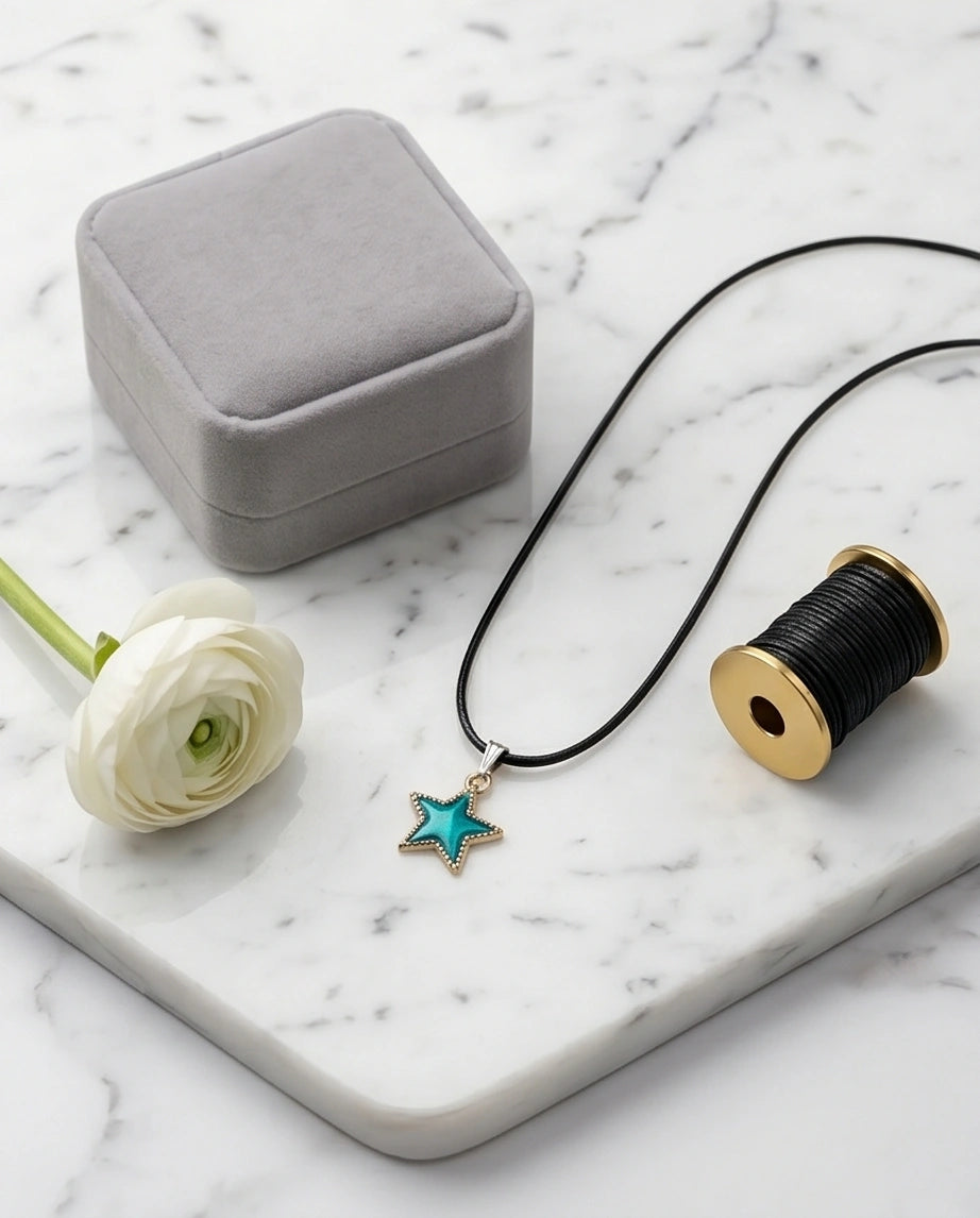 Teal Shimmer Star Pendant
