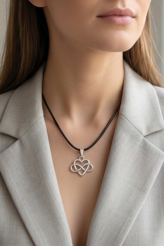 Silver Infinity Heart Necklace
