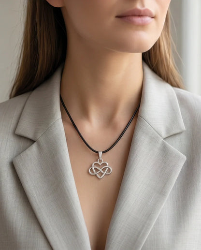 Silver Infinity Heart Necklace