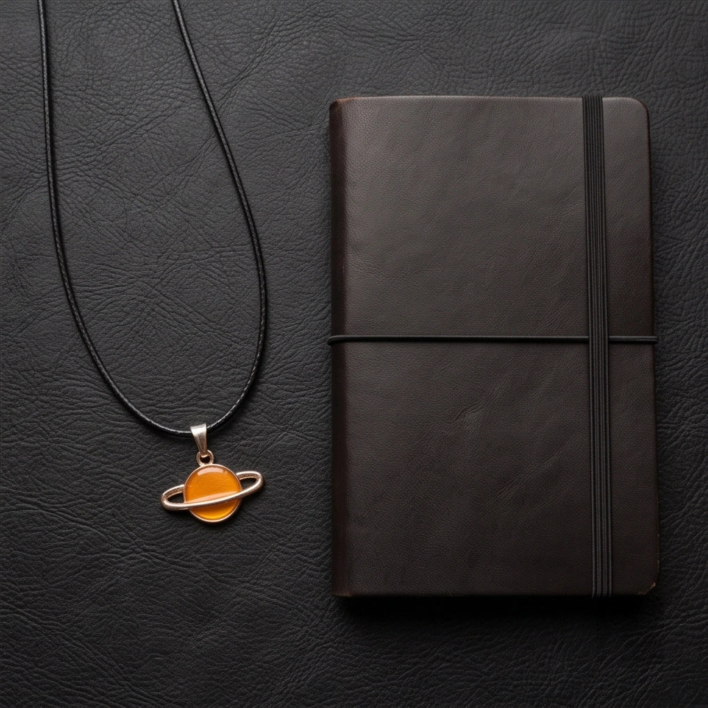 Cosmic Saturn Planet Pendant
