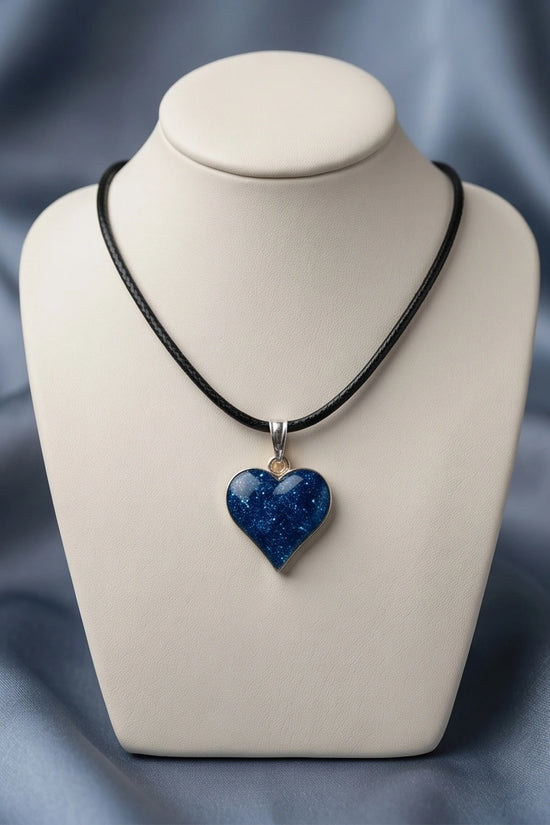 Ocean Sparkle Heart Pendant