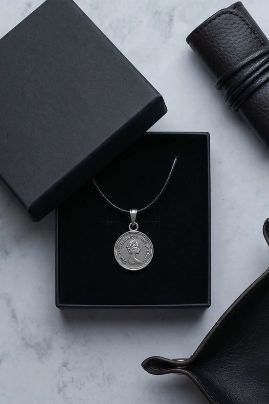 The Royal Heritage: Vintage Elizabeth II Coin Pendant Necklace