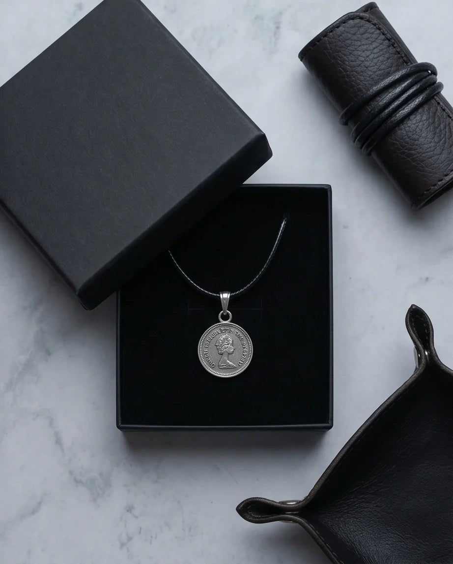 The Royal Heritage: Vintage Elizabeth II Coin Pendant Necklace