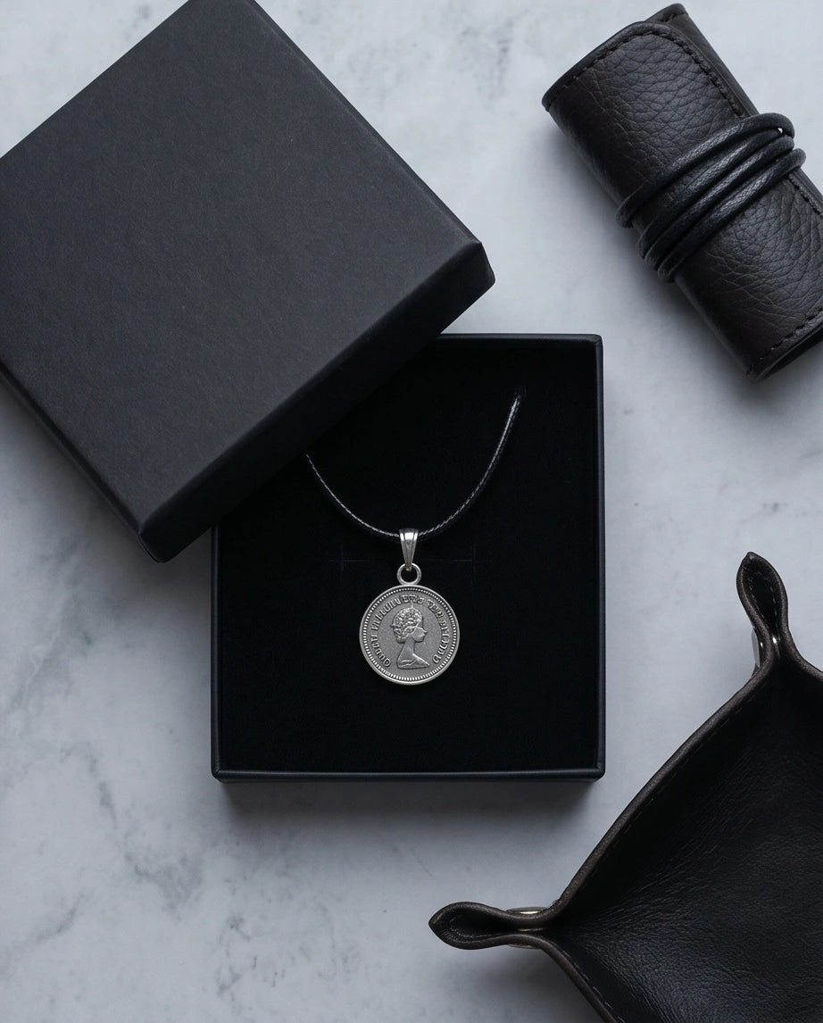 The Royal Heritage: Vintage Elizabeth II Coin Pendant Necklace