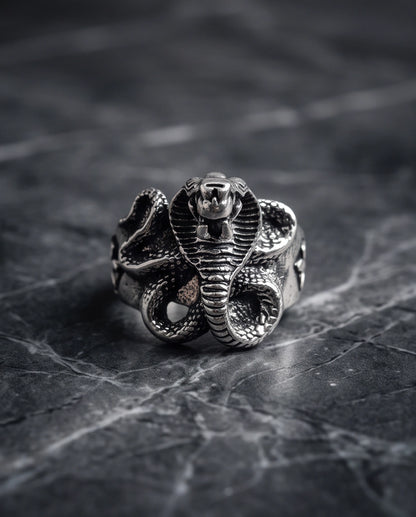 Coiled Cobra Sculpted Statement Ring
