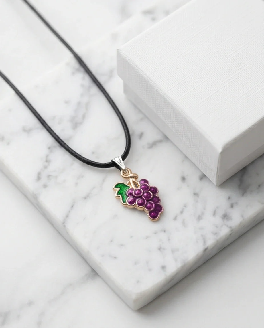Luscious Purple Grape Cluster Pendant