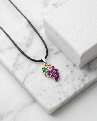 Luscious Purple Grape Cluster Pendant