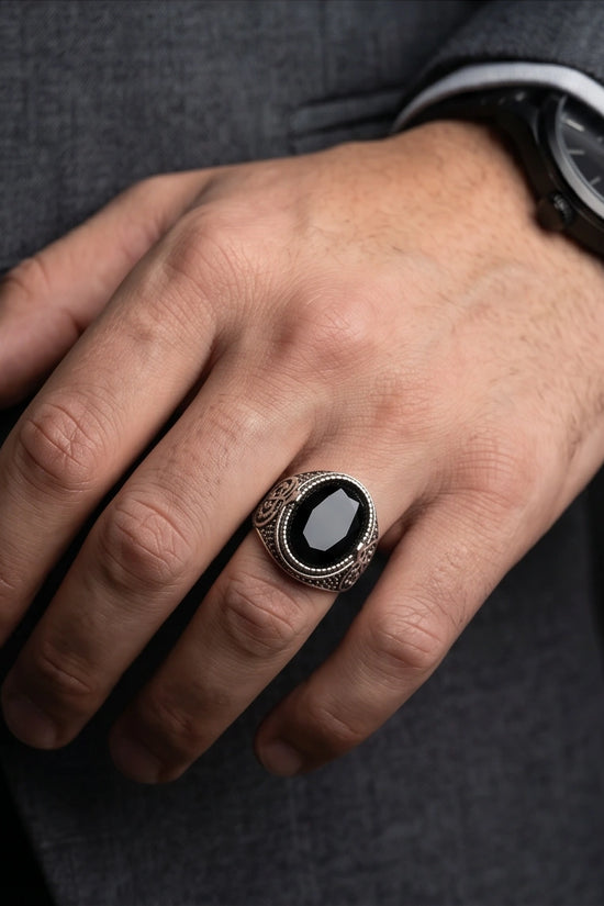 Imperial Onyx Shadow Signet Ring