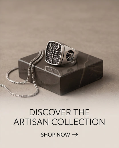 Arachnid Stippled Square Signet Silver Ring
