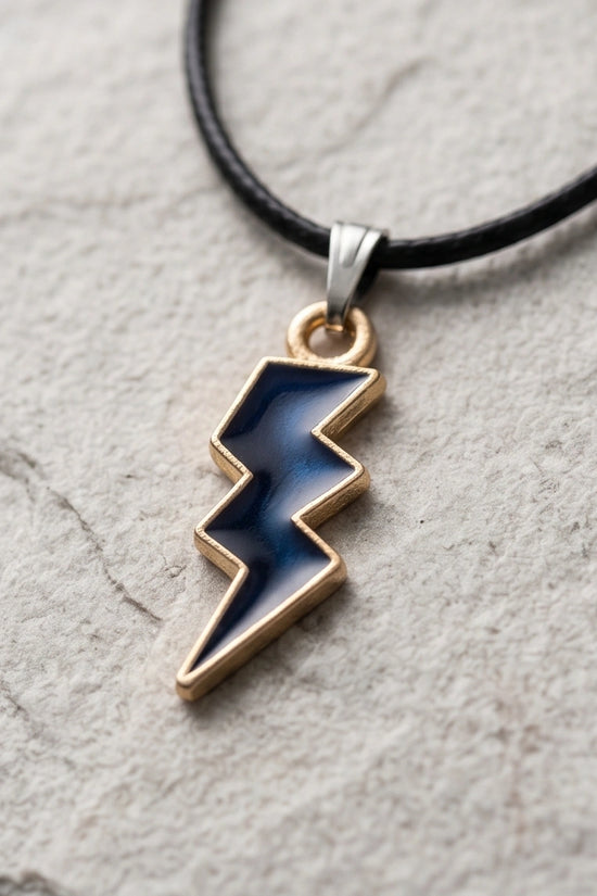 Midnight Lightning Bolt Pendant