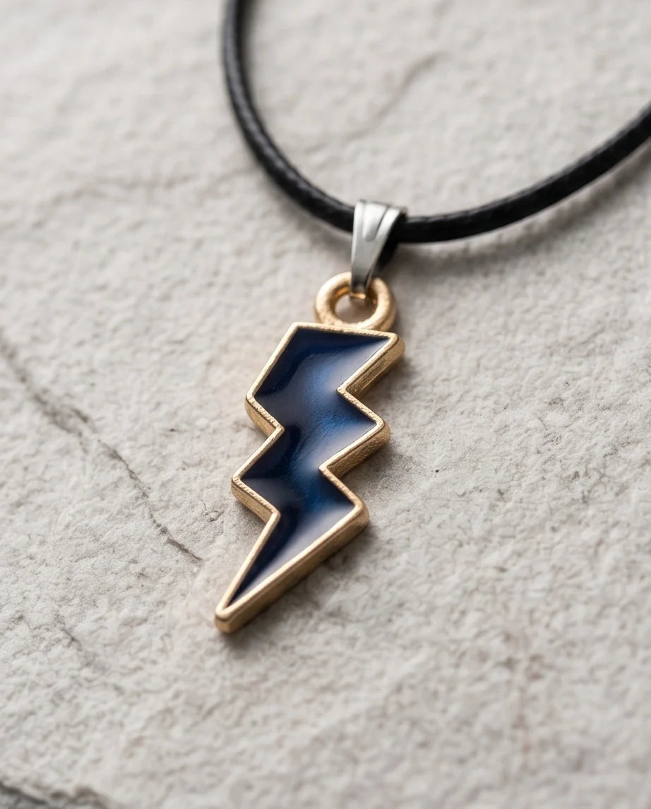 Midnight Lightning Bolt Pendant