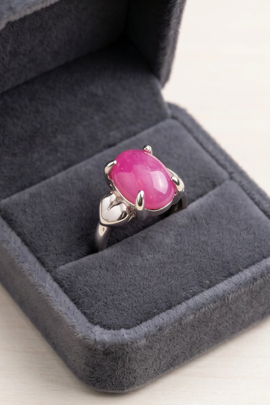 Magenta Majesty Sculpted Statement Ring