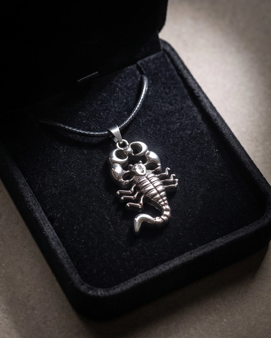 Metallic Scorpion Cord Necklace
