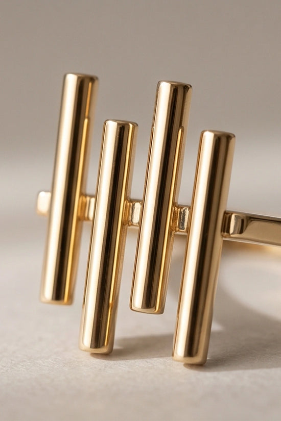 Golden Minimalist Pillar Ring