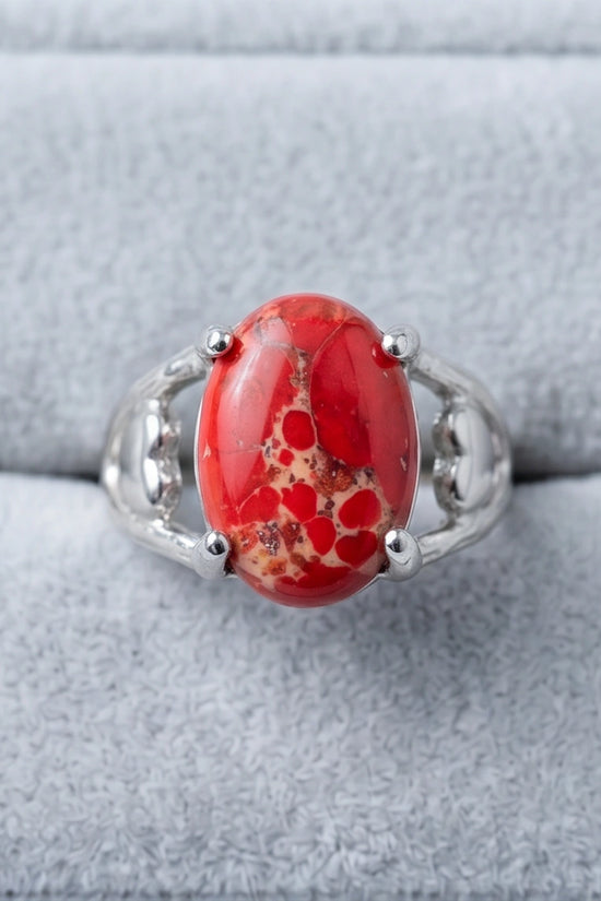 Crimson Heart Imperial Jasper Ring